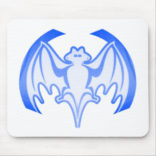 Bat Blue In het MUSEUM Zazzle Gifts Muismat