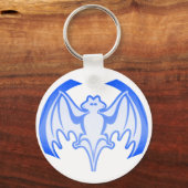 Bat Blue In het MUSEUM Zazzle Gifts Sleutelhanger (Voorkant)