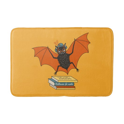 Bat Book Lover Grappige Halloween Badmat (Voorkant)