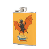 Bat Book Lover Grappige Halloween Heupfles (Links)