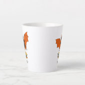 Bat Book Lover Grappige Halloween Naam Latte Mok (Voorkant)