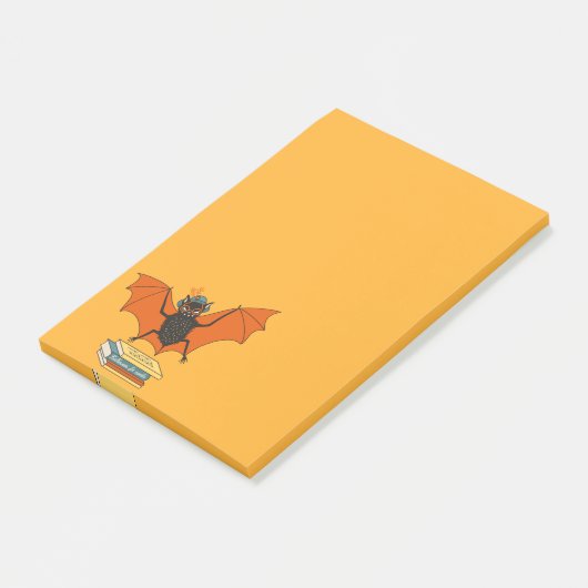 Bat Book Lover Grappige Halloween Post-it® Notes (Schuin)
