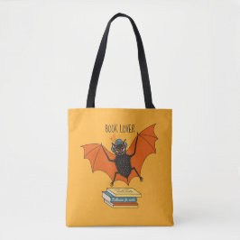 Bat Book Lover Grappige Halloween Tote Bag