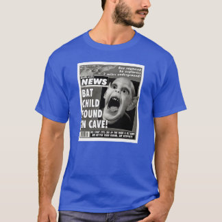 Bat Boy Vintage Retro Supermarkttabloid Omslag Des T-shirt