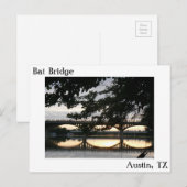 Bat Bridge in Austin, Briefkaart Texas (Voorkant / Achterkant)