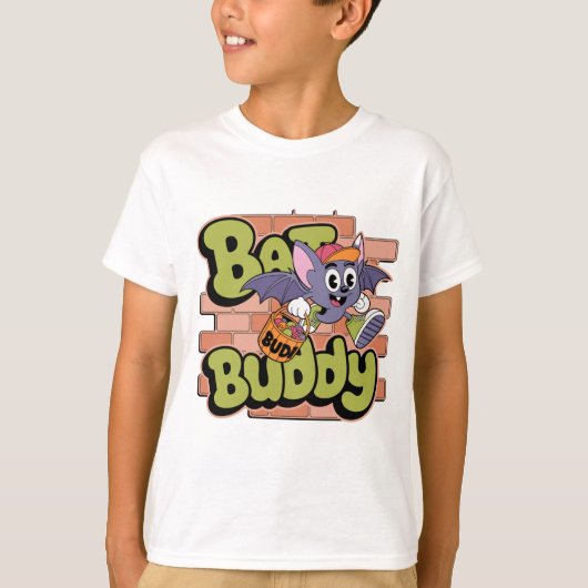 Bat Buddy Halloween Trick or Treat Kids T-Shirt  (Voorkant)