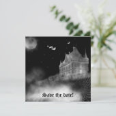 Bat Castle Vampire Gothic Weddenschap Kaart (Staand voorkant)