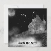 Bat Castle Vampire Gothic Weddenschap Kaart (Voorkant)