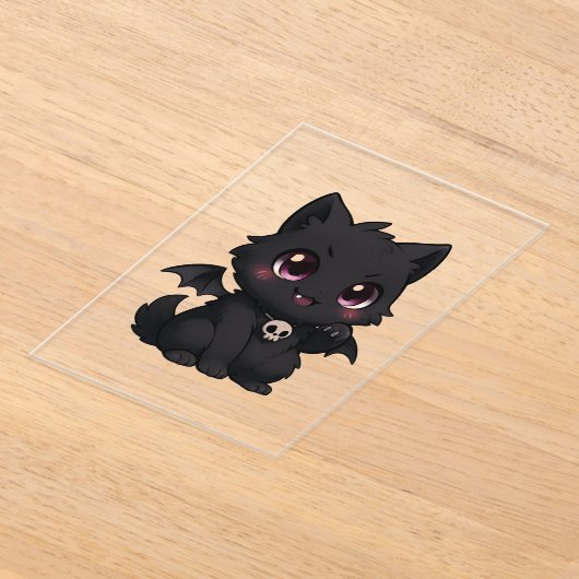 - "Bat Cat Blaze" Acryl Uitnodigingen (Laagn)