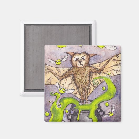 Bat & Cauldron Magnet (Voorkant / Achterkant)