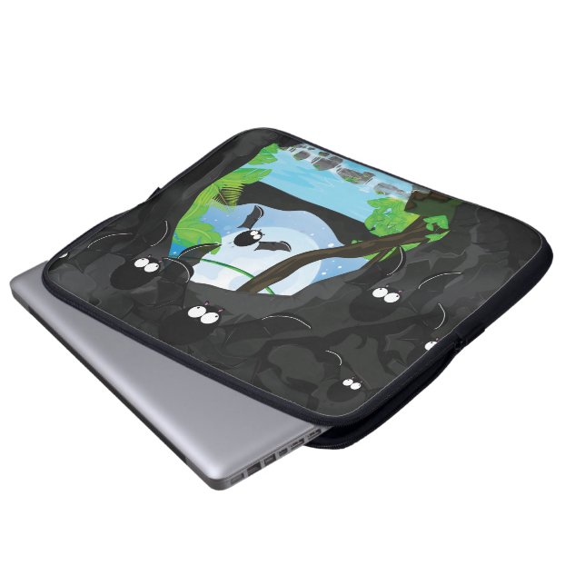 Bat Cave Laptop Sleeve (Voorkant onderkant)