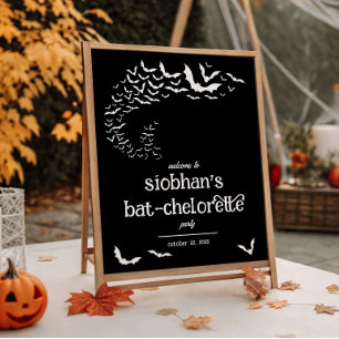 Bat-chelorette Halloween Bachelorette-feest Perfect Poster