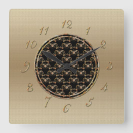 Bat Chinese Symbol Vierkante Klok