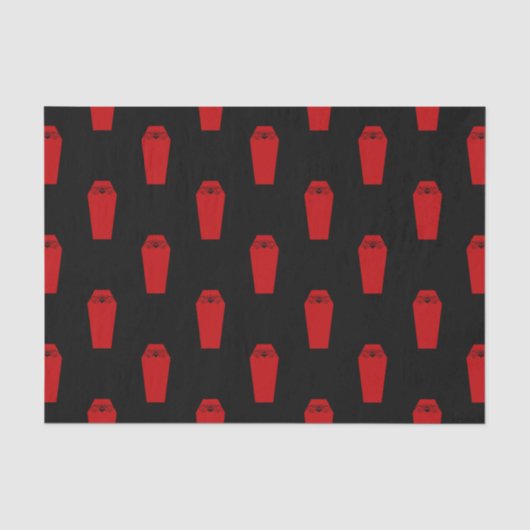 Bat Coffin Tissuepapier (Voorkant)