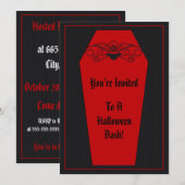 Bat Coffin Uitnodiging (Voorkant / Achterkant)