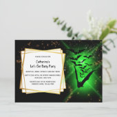 Bat colony green night vuurvliegjes volwassen hall kaart (Staand voorkant)