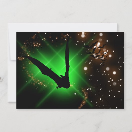 Bat colony green night vuurvliegjes volwassen hall kaart (Achterkant)