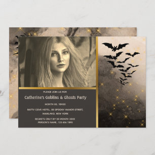 Bat colony night sky lichtte costuum party volwass kaart