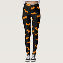 Bat Confetti Leggings Oranje/zwart