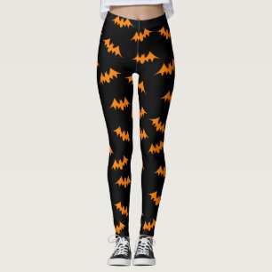 Bat Confetti Leggings Oranje/zwart