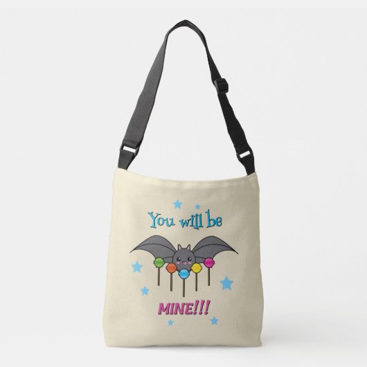 Bat Craving Lollipops Crossbody Tas (Voorkant)