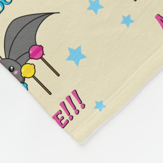 Bat Craving Lollipops Fleece Deken (Hoek)
