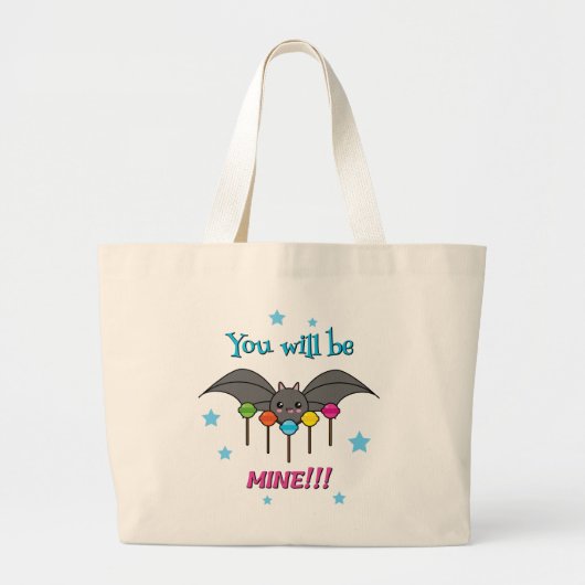 Bat Craving Lollipops Grote Tote Bag (Voorkant)