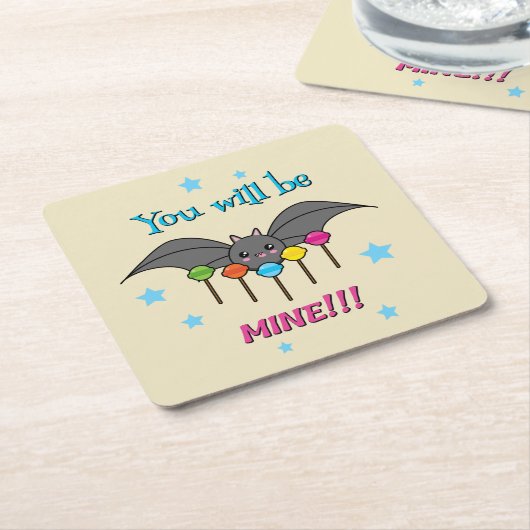 Bat Craving Lollipops Kartonnen Onderzetters (Schuin)