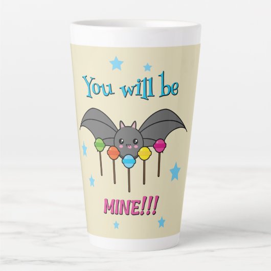 Bat Craving Lollipops Latte Mok (Voorkant)
