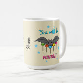 Bat Craving Lollipops | Naam toevoegen Koffiemok (Voorkant rechts)