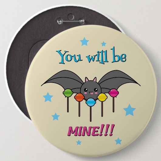 Bat Craving Lollipops Ronde Button 6,0 Cm (Voorkant /achterkant)