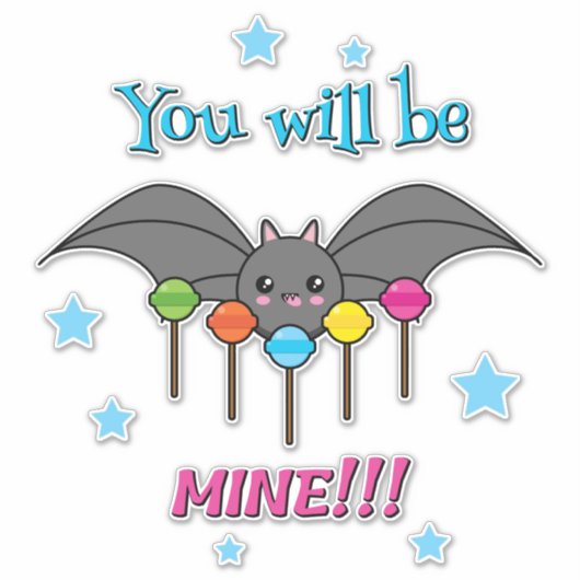 Bat Craving Lollipops Sticker (Voorkant)