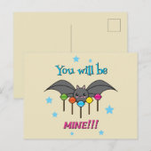 Bat Craving Lollipops - You Will Be Mine Feestdagenkaart (Voorkant / Achterkant)