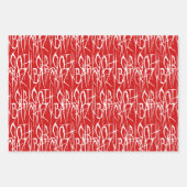 Bat Crazy Gothic Girl Gothic Scratchy Horror Inpakpapier Vel (Voorkant 2)