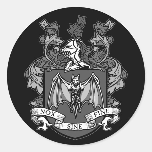 Bat Crest Grey - Sticker (Voorkant)