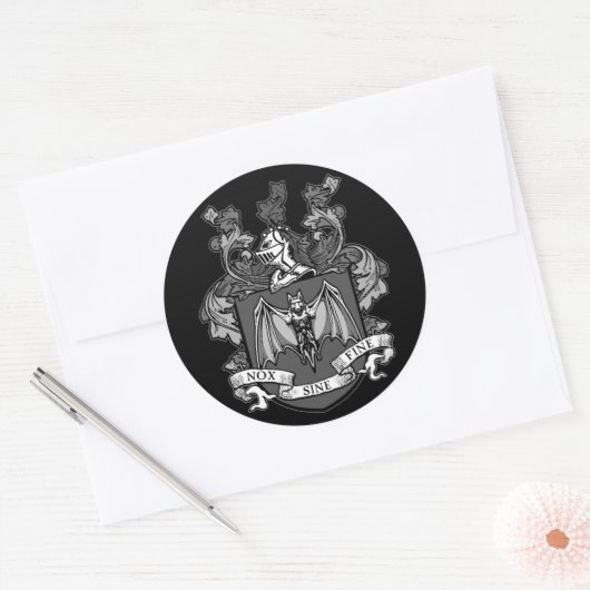 Bat Crest Grey - Sticker (Envelop)