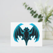 Bat Cyan Het museum Zazzle geschenken Briefkaart (Staand voorkant)