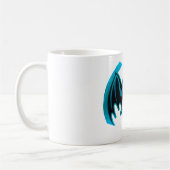 Bat Cyan Het museum Zazzle geschenken Koffiemok (Links)