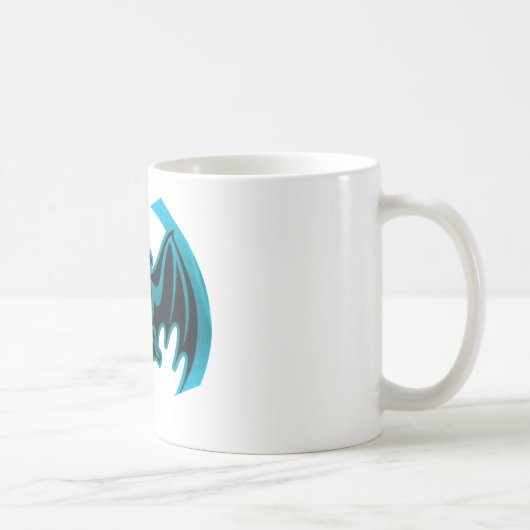 Bat Cyan Het museum Zazzle geschenken Koffiemok (Rechts)