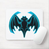 Bat Cyan Het museum Zazzle geschenken Muismat (Met muis)