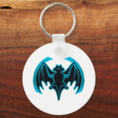 Bat Cyan Het museum Zazzle geschenken Sleutelhanger (Voorkant)