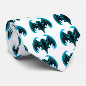 Bat Cyan Het museum Zazzle geschenken Stropdas (Opgerold)