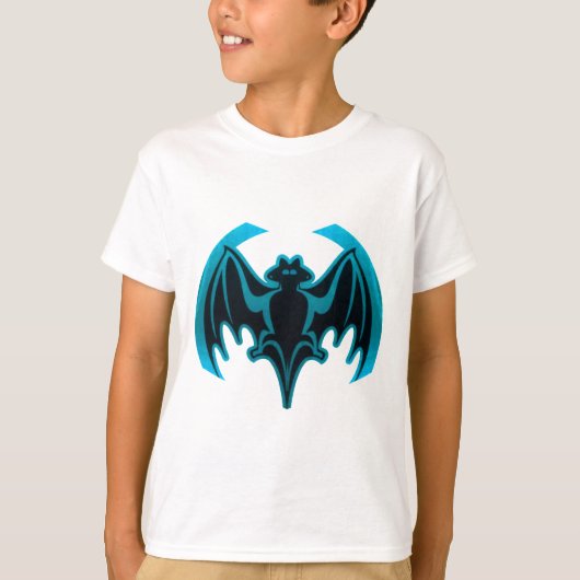 Bat Cyan Het museum Zazzle geschenken T-shirt (Voorkant)