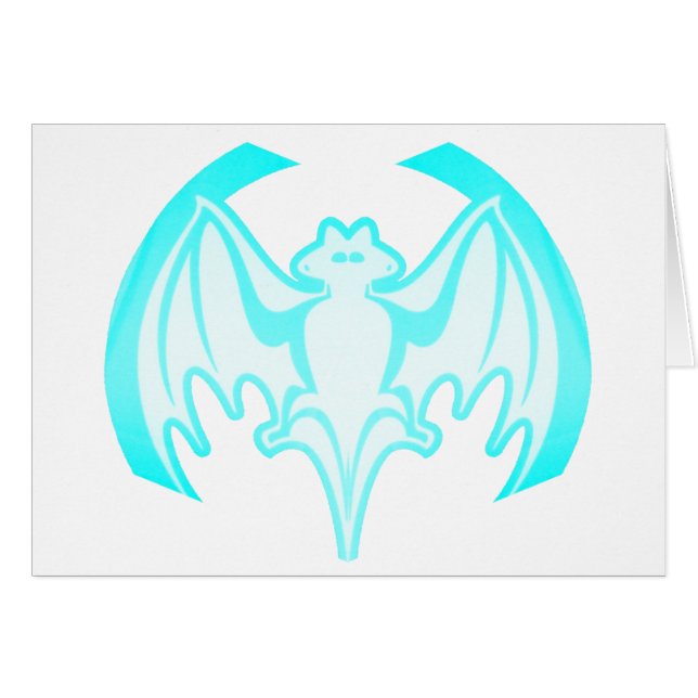 Bat Cyan Inv Het MUSEUM Zazzle Gifts (Voorkant Horizontaal)