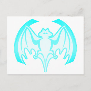Bat Cyan Inv Het MUSEUM Zazzle Gifts Briefkaart