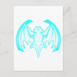 Bat Cyan Inv Het MUSEUM Zazzle Gifts Briefkaart