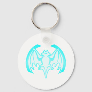 Bat Cyan Inv Het MUSEUM Zazzle Gifts Sleutelhanger