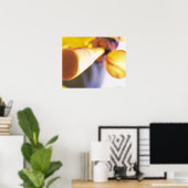 Bat dat met honkbal in aanraking komt poster (Thuiskantoor)