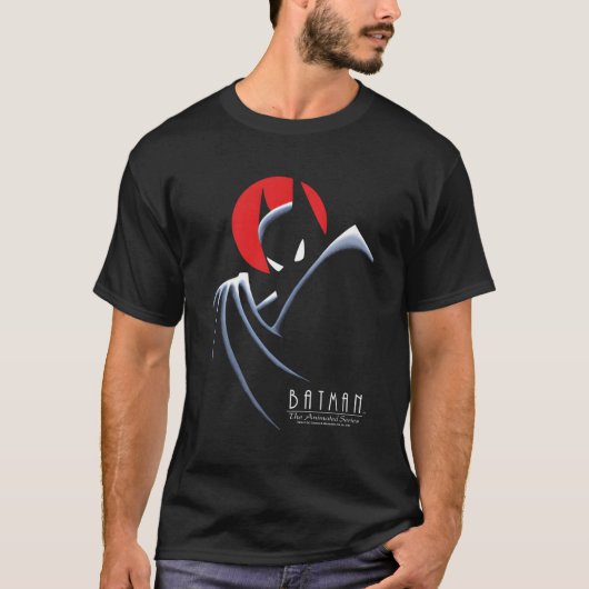 Bat De geanimeerde serie achter de cape T-shirt (Voorkant)