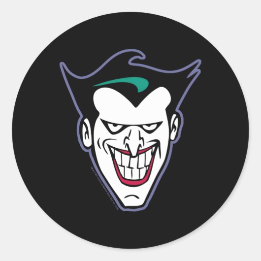 Bat De geanimeerde serie Joker Face Ronde Sticker (Voorkant)